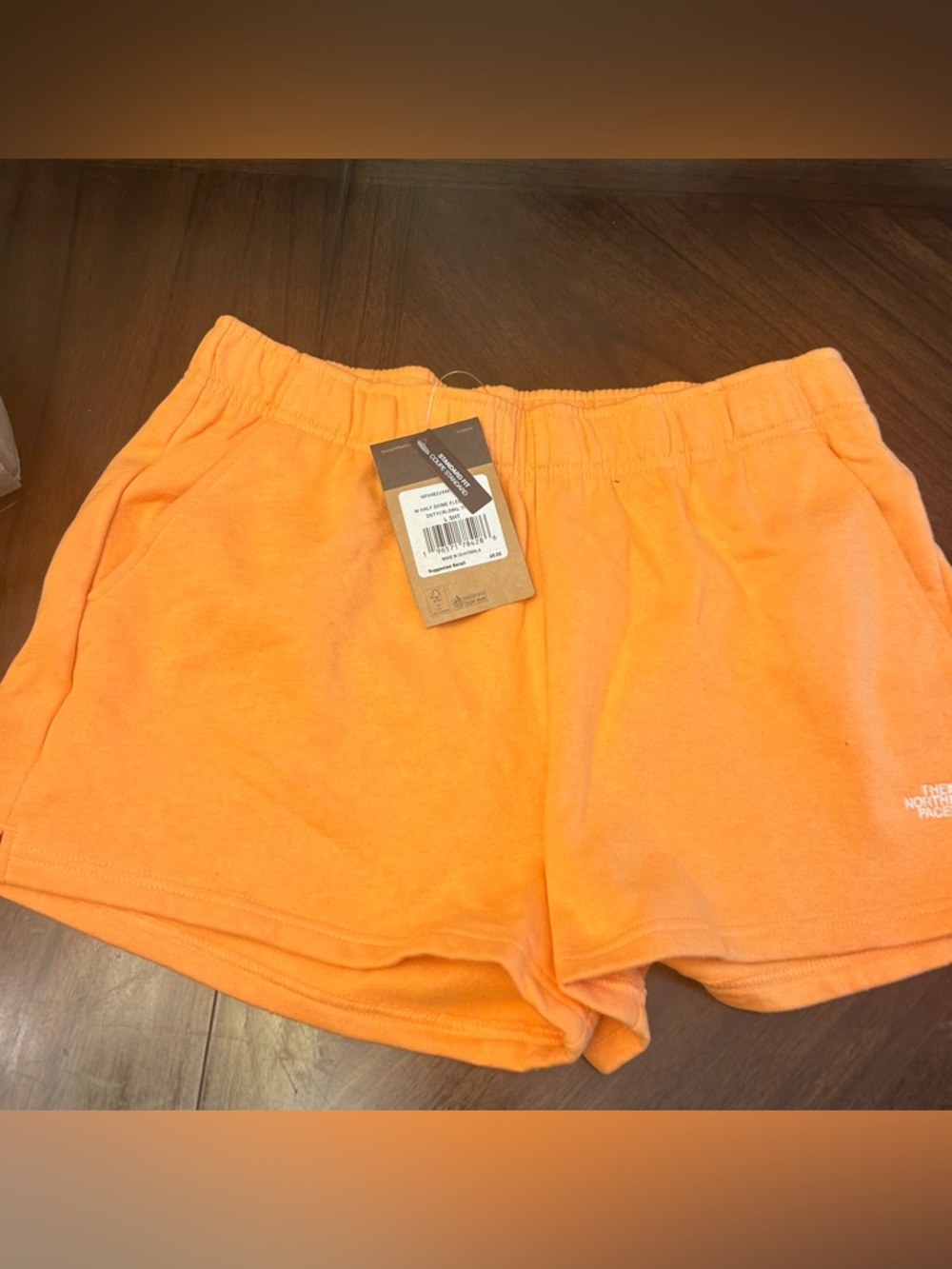 The North Face Half Dome Fleece Short Women's Dusty Coral Orange/TNF White LG